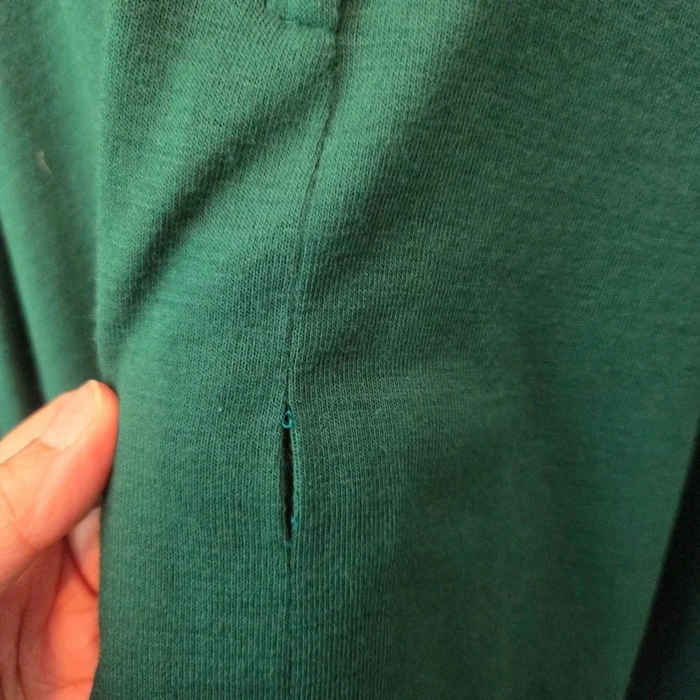 Vintage 60s Jody of California Green Smocked Mod Mini Dress Long Sleeve READ - Picture 8 of 13